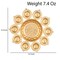 Urli Bowl Brass Finished Diya Shape Flower Decorative Urli Bowl for Floating Flowers Tea Light Candles Home Office Table Decor Diwali Decoration Indian Showpiece Items (10 Diyas)